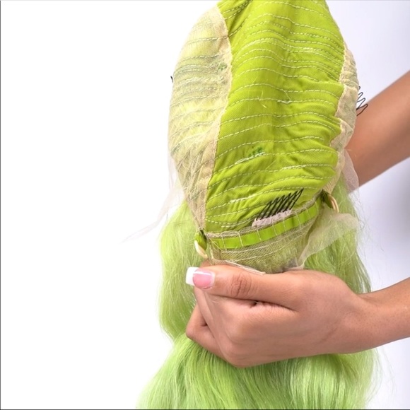 New Emerald Green Front Lace Wig 14”